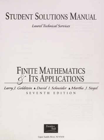 Book cover for Students Solutions Manual