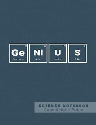 Book cover for Genius - Science Notebook - Cornell Notes Paper