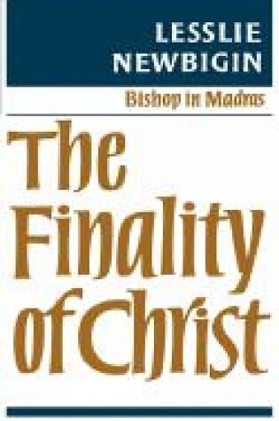 Cover of The Finality of Christ
