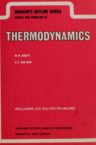 Cover of Schaum's Outline of Theory and Problems of Thermodynamics