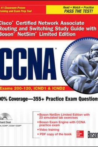 Cover of CCNA Cisco Certified Network Associate Routing and Switching Study Guide (Exams 200-120, ICND1, & ICND2), with Boson NetSim Limited Edition