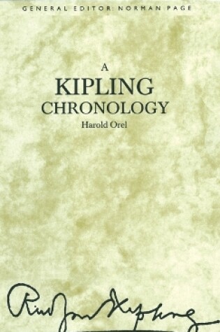 Cover of A Kipling Chronology