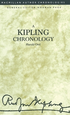 Book cover for A Kipling Chronology
