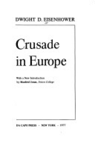 Cover of Crusade in Europe