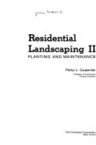 Cover of Carpenter Residential Landscaping 2