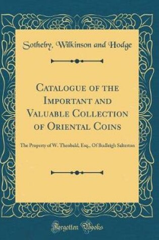 Cover of Catalogue of the Important and Valuable Collection of Oriental Coins