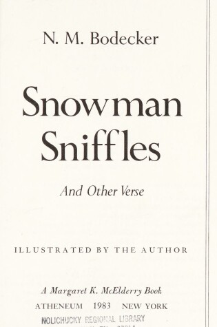 Cover of Snowman Sniffles