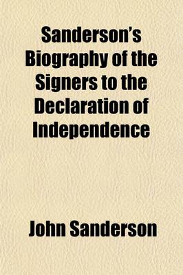 Book cover for Sanderson's Biography of the Signers to the Declaration of Independence