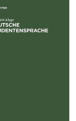 Book cover for Deutsche Studentensprache