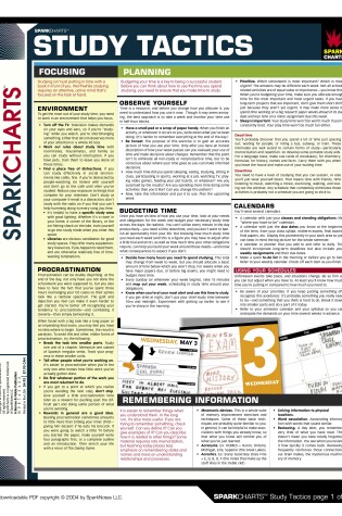 Cover of Study Tactics (Sparkcharts)
