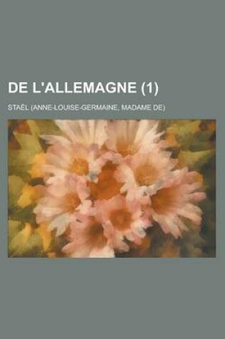 Cover of de L'Allemagne (1)