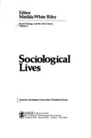 Cover of Sociological Lives