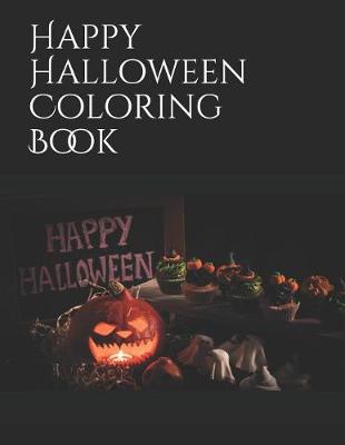 Book cover for Happy Halloween Coloring Book