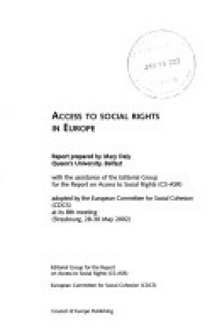 Cover of Access to Social Rights in Europe