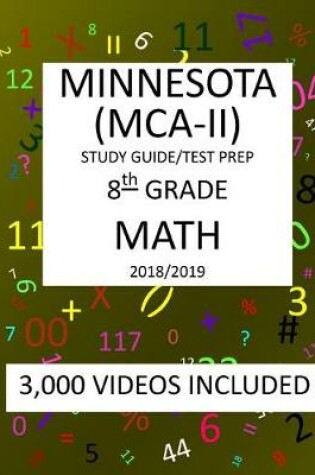 Cover of 8th Grade MINNESOTA MCA-II, 2019 MATH, Test Prep