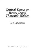 Book cover for Critical Essays on Henry David Thoreau's "Walden"