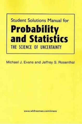 Cover of Student Solutions Manual for Probability and Statistics