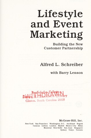 Cover of Lifestyle and Event Marketing