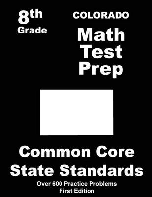 Book cover for Colorado 8th Grade Math Test Prep