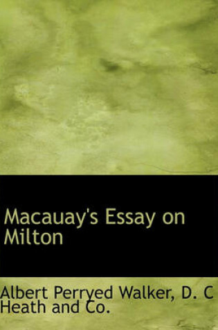 Cover of Macauay's Essay on Milton