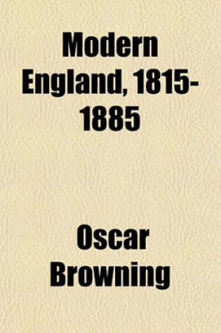 Cover of Modern England, 1815-1885