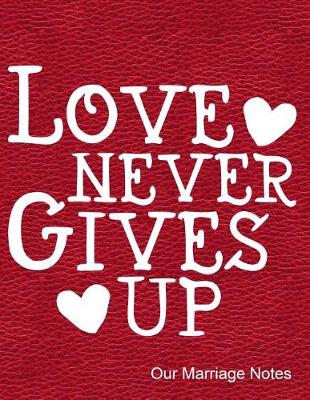 Book cover for Love Never Gives Up Our Marriage Notes