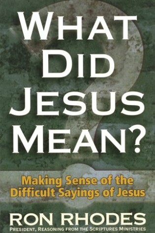 Cover of What Did Jesus Mean?