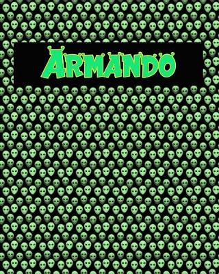 Book cover for 120 Page Handwriting Practice Book with Green Alien Cover Armando