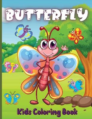 Book cover for Butterfly Kids Coloring Book