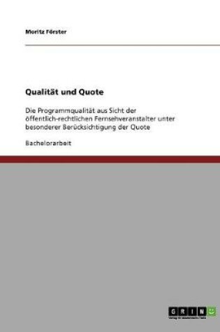 Cover of Qualitat und Quote