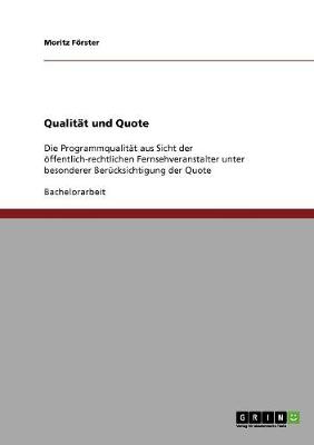 Book cover for Qualitat und Quote