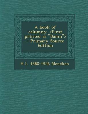 Book cover for Book of Calumny.