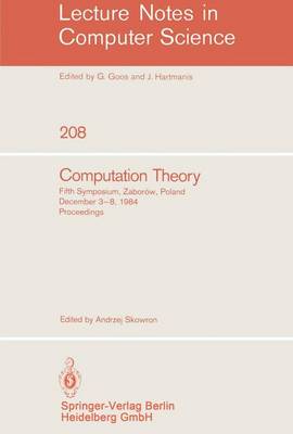 Cover of Computation Theory