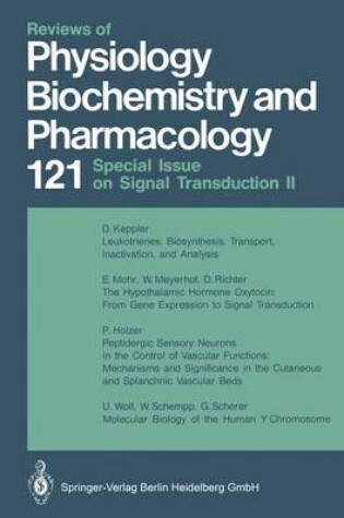 Cover of Reviews of Physiology, Biochemistry and Pharmacology 121