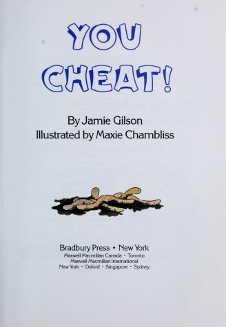 Book cover for You Cheat!