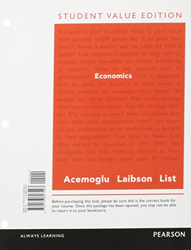 Book cover for Economics, Student Value Edition Plus New Mylab Economics with Pearson Etext -- Access Card Package