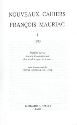 Book cover for Nouveaux Cahiers Francois Mauriac N01