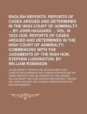 Book cover for English Admiralty Reports