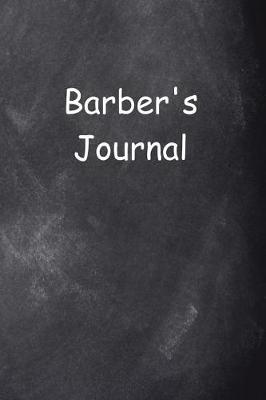 Book cover for Barber's Journal Chalkboard Design