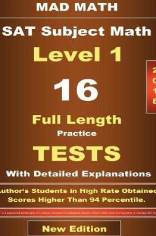 Cover of 2018 SAT Subject Math Level-I 16 Tests