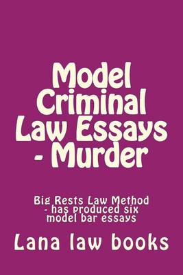 Book cover for Model Criminal Law Essays - Murder