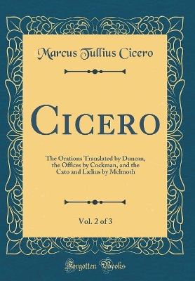 Book cover for Cicero, Vol. 2 of 3