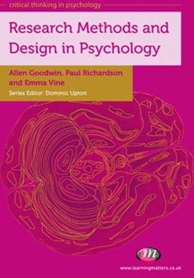 Book cover for Research Methods and Design in Psychology