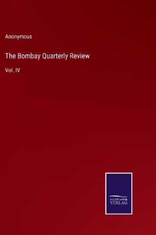 Cover of The Bombay Quarterly Review