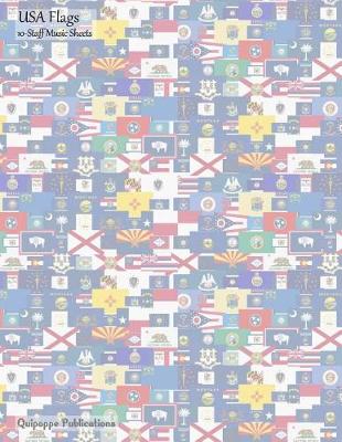 Book cover for USA Flags 10-Staff Music Sheets