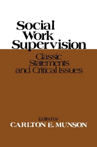 Cover of Social Work Supervision