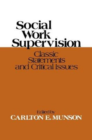 Cover of Social Work Supervision