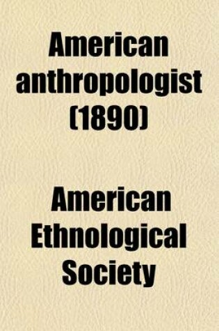 Cover of American Anthropologist Volume 3