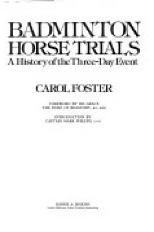 Cover of Badminton Horse Trials