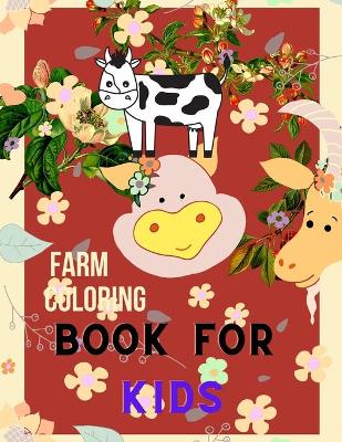 Book cover for Farm coloring book for kids